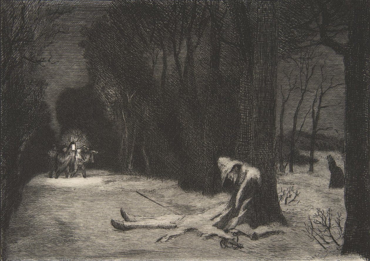 Matamores død, kaptein Fracasse, 1864. av Felix Bracquemond