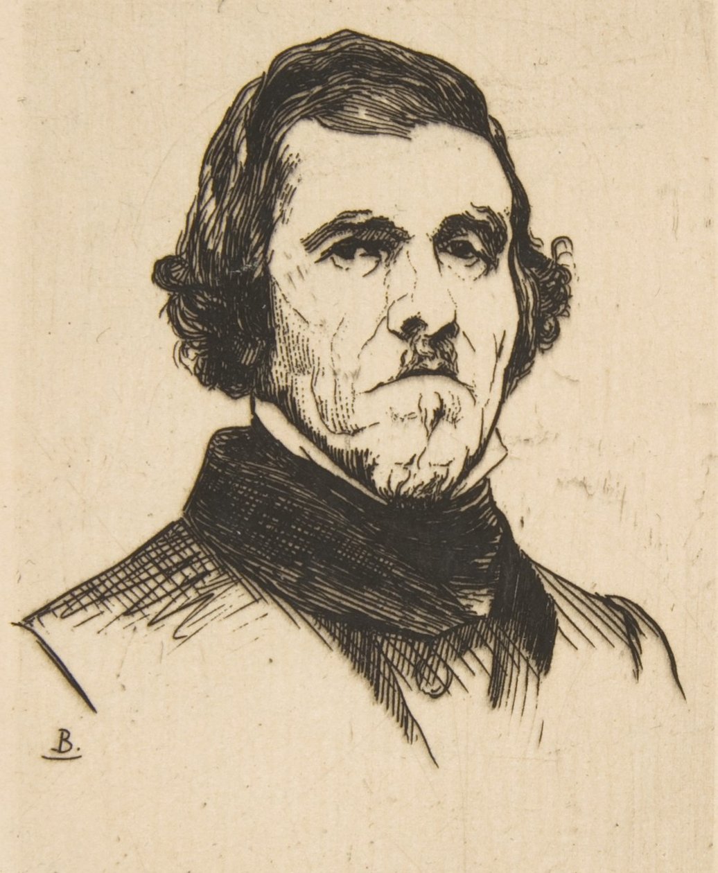 Portrett av Eugene Delacroix, 1863. av Felix Bracquemond