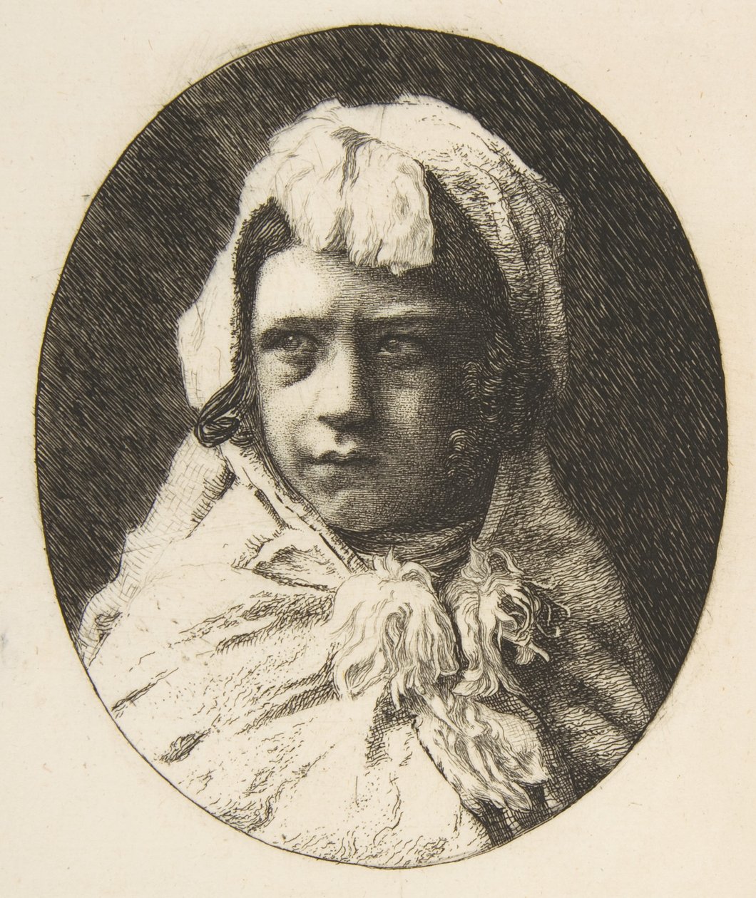 Portrett av Henri Houssaye, som barn, 1855-60. av Felix Bracquemond