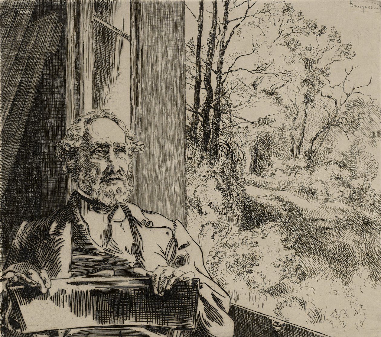 Portrett av Jacob Meyer-Heine av Felix Bracquemond