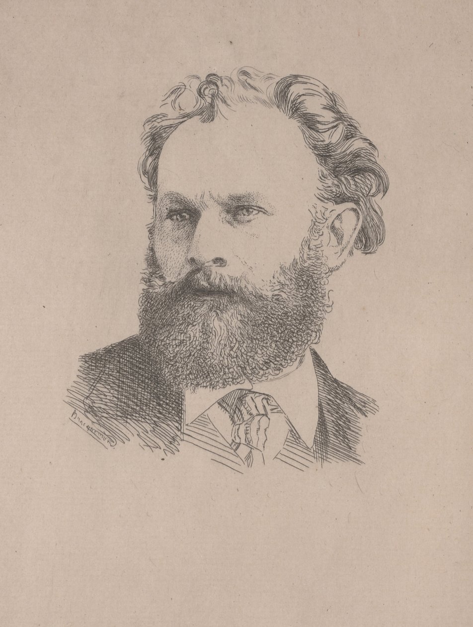 Portrett av Manet av Felix Bracquemond