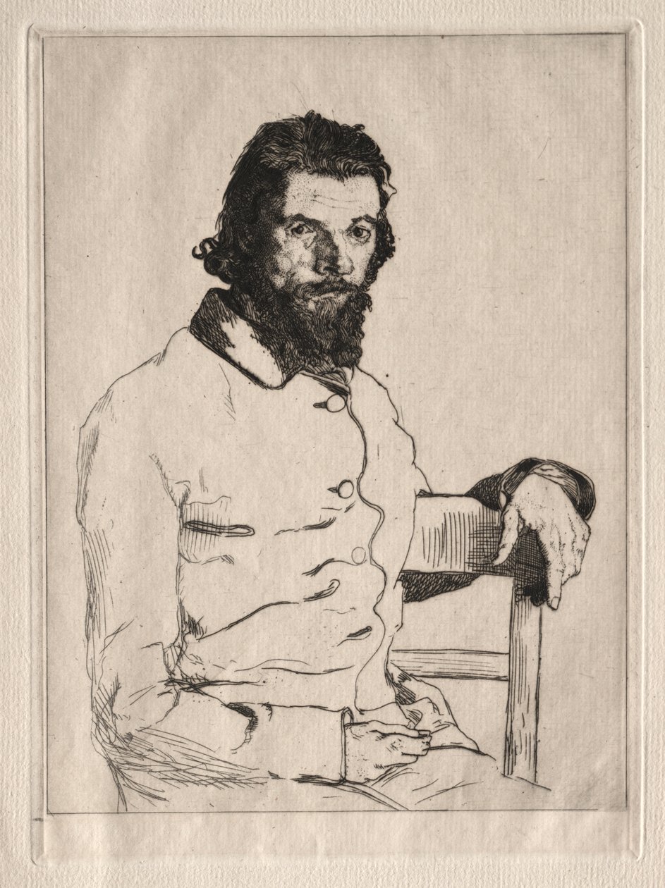 Portrett av Meryon, sittende av Felix Bracquemond