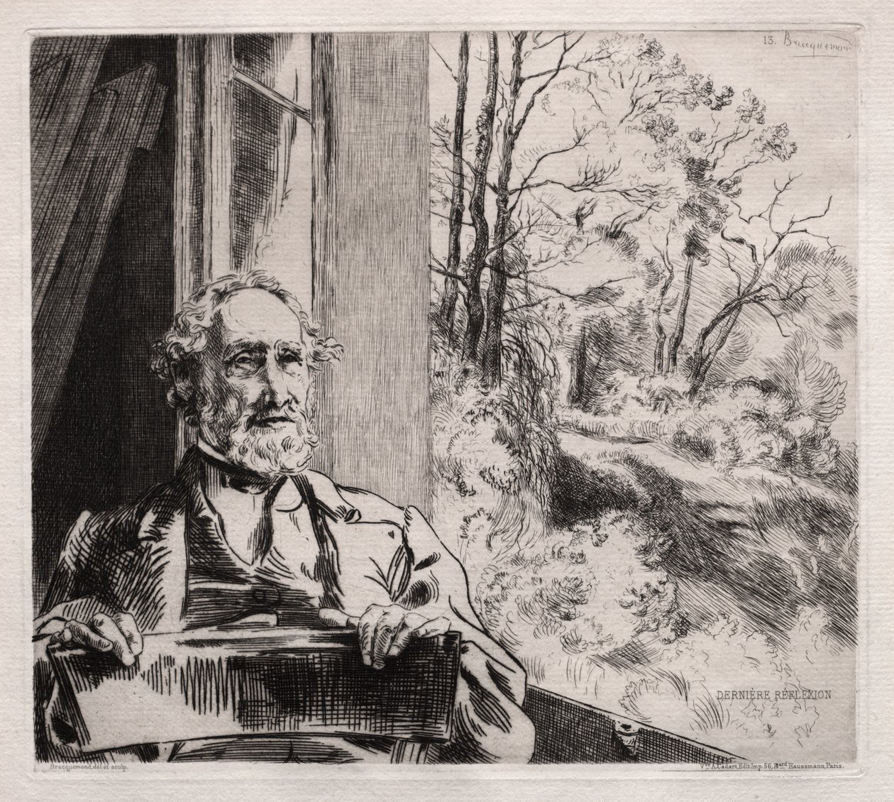 Portrett av Meyer Heine av Felix Bracquemond