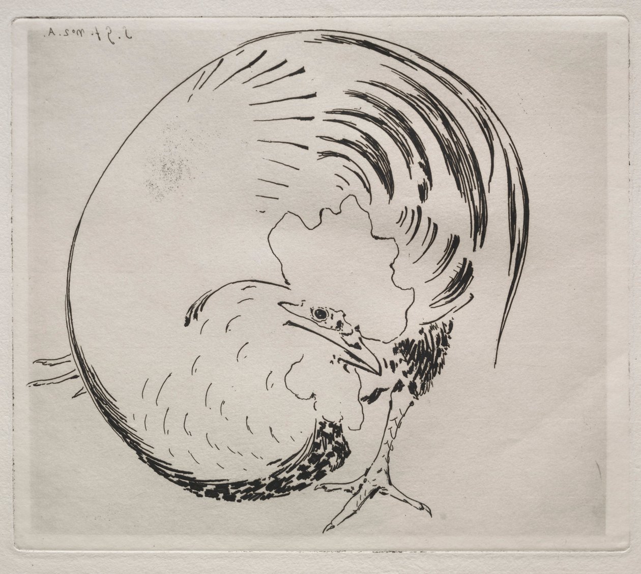 The High-Fired Service: Rooster, ca. 1860. av Felix Bracquemond