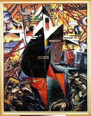The Port (olje på lerret) av Felix Del Marle