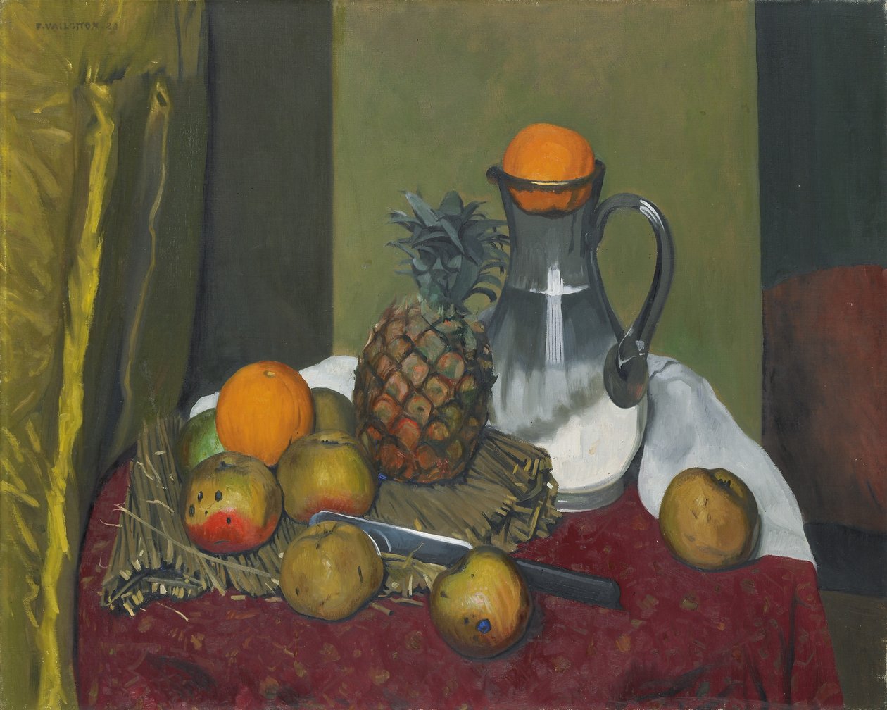 Epler og en ananas, 1923 av Felix Edouard Vallotton
