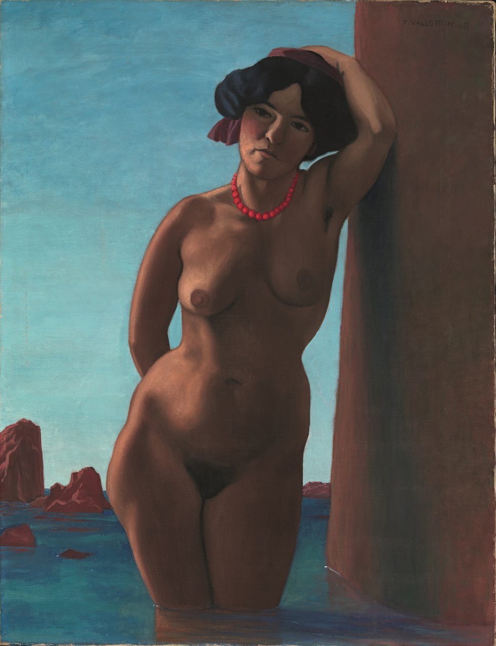 Badende ved Red Rock, 1908 av Felix Edouard Vallotton