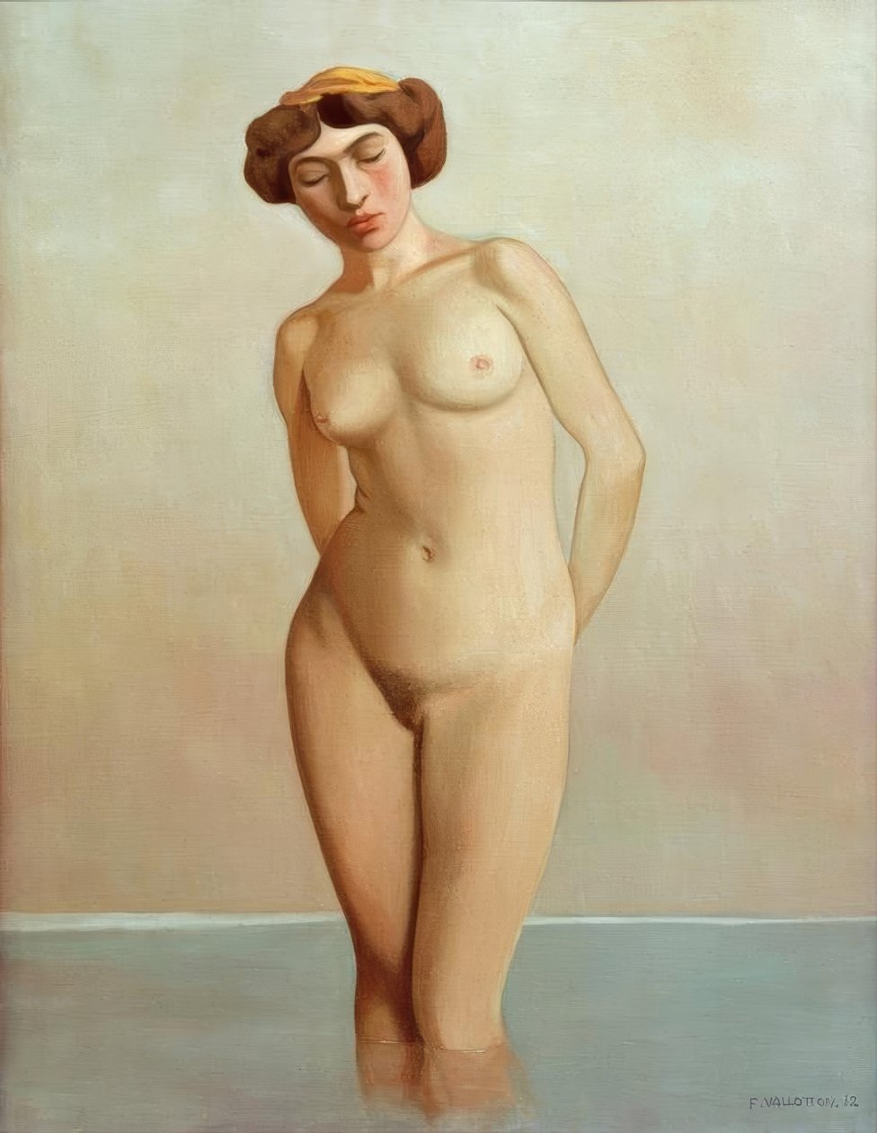 Bade i vannet av Felix Edouard Vallotton