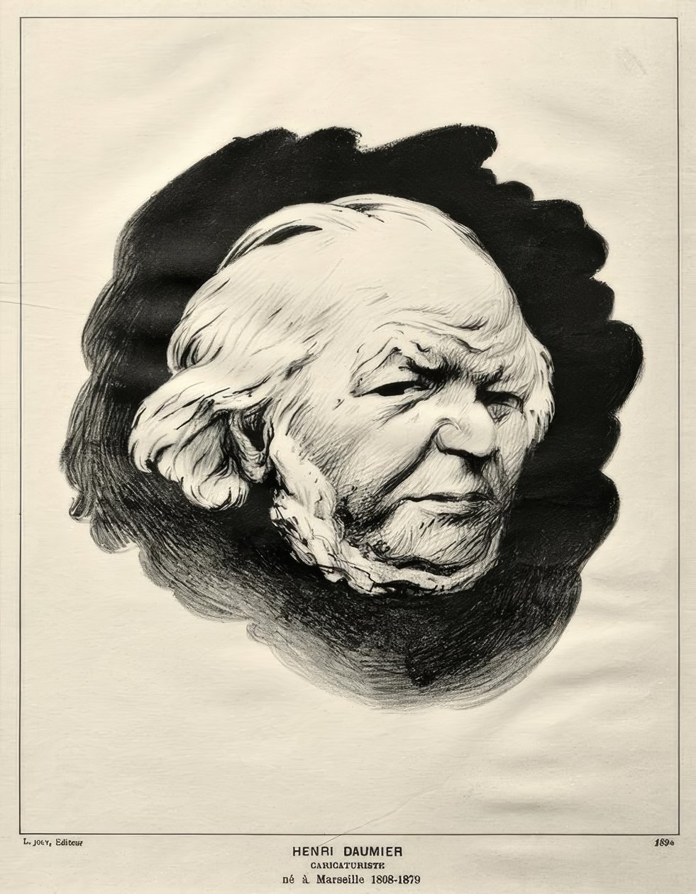Portrett av Honoré Daumier av Felix Edouard Vallotton