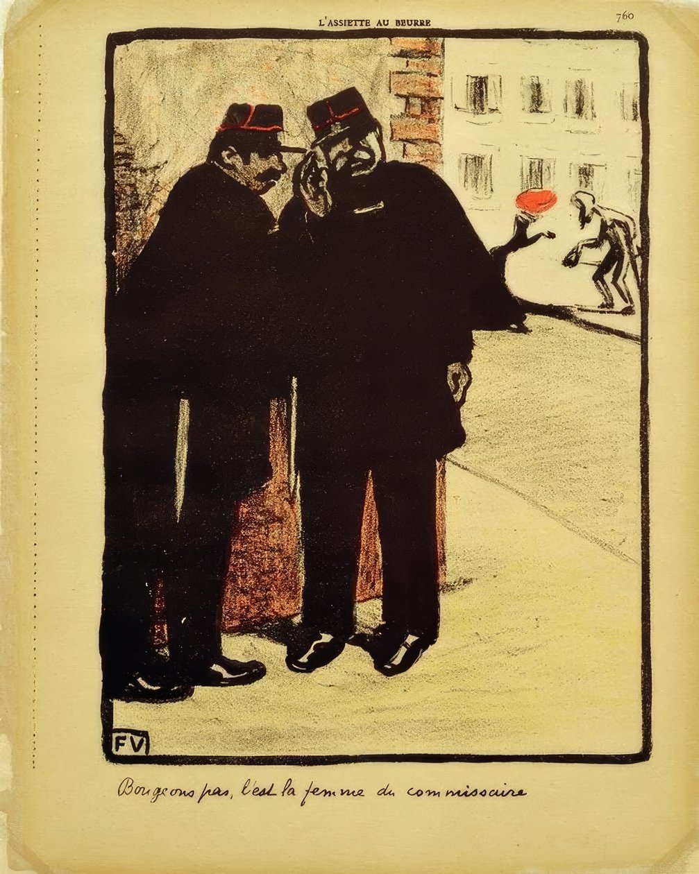 La oss ikke flytte, det er kommissærens kone av Felix Edouard Vallotton