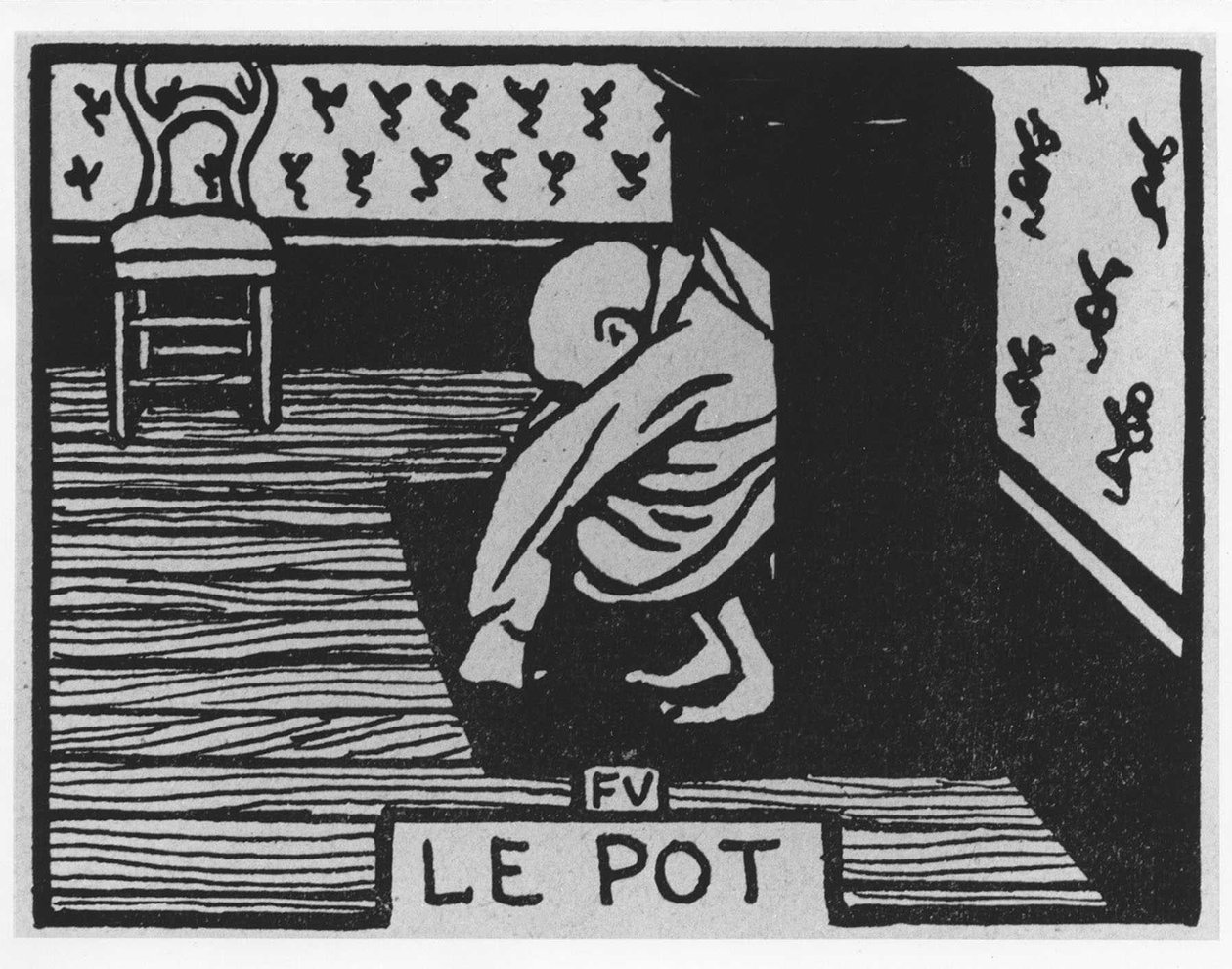 Gulrotpoil: ""potten"", Jules Renard, illustrasjon av Felix Vallotton, red. Flammarion. av Felix Edouard Vallotton