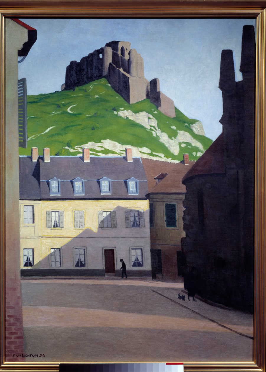 Chateau Gaillard i Les Andelys. Maleri av Felix Vallotton (1865 - 1925) av Felix Edouard Vallotton