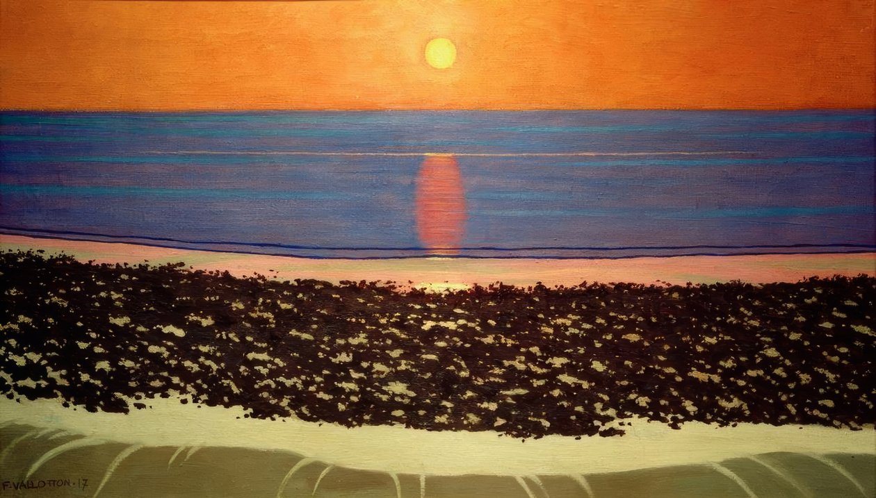 Solnedgang, Villerville av Felix Edouard Vallotton