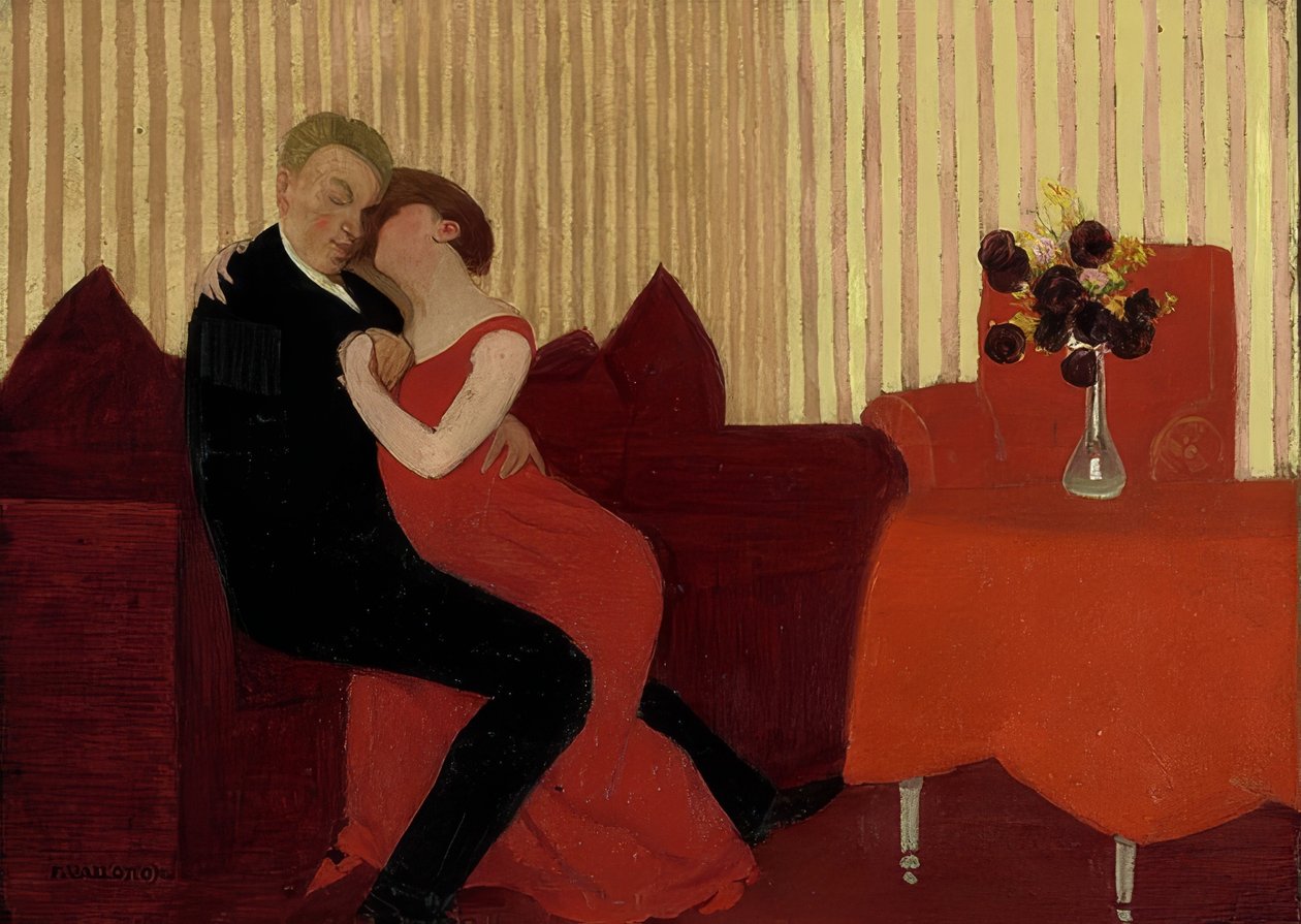 Løgnen (Le mensonge). 1898 av Felix Edouard Vallotton