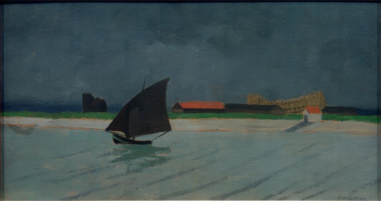 Seine-elvemunningen (sjølandskap) av Felix Edouard Vallotton