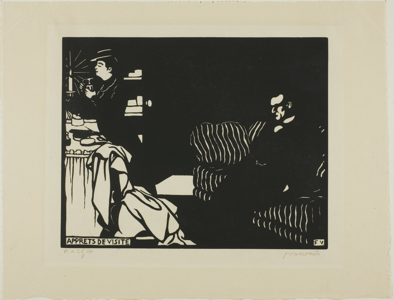 Gjør deg klar for et besøk, tallerken åtte fra Intimacies av Felix Edouard Vallotton