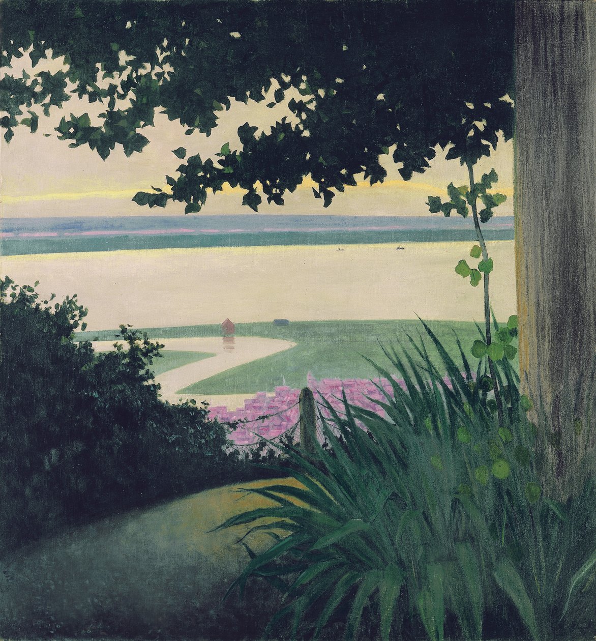 Honfleur og Seinebukta, 1910 av Felix Edouard Vallotton