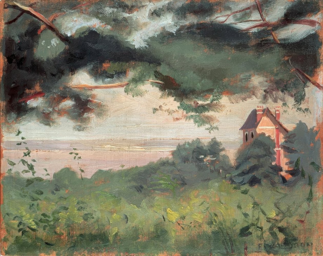 Honfleur, utsikt over elvemunningen av Felix Edouard Vallotton