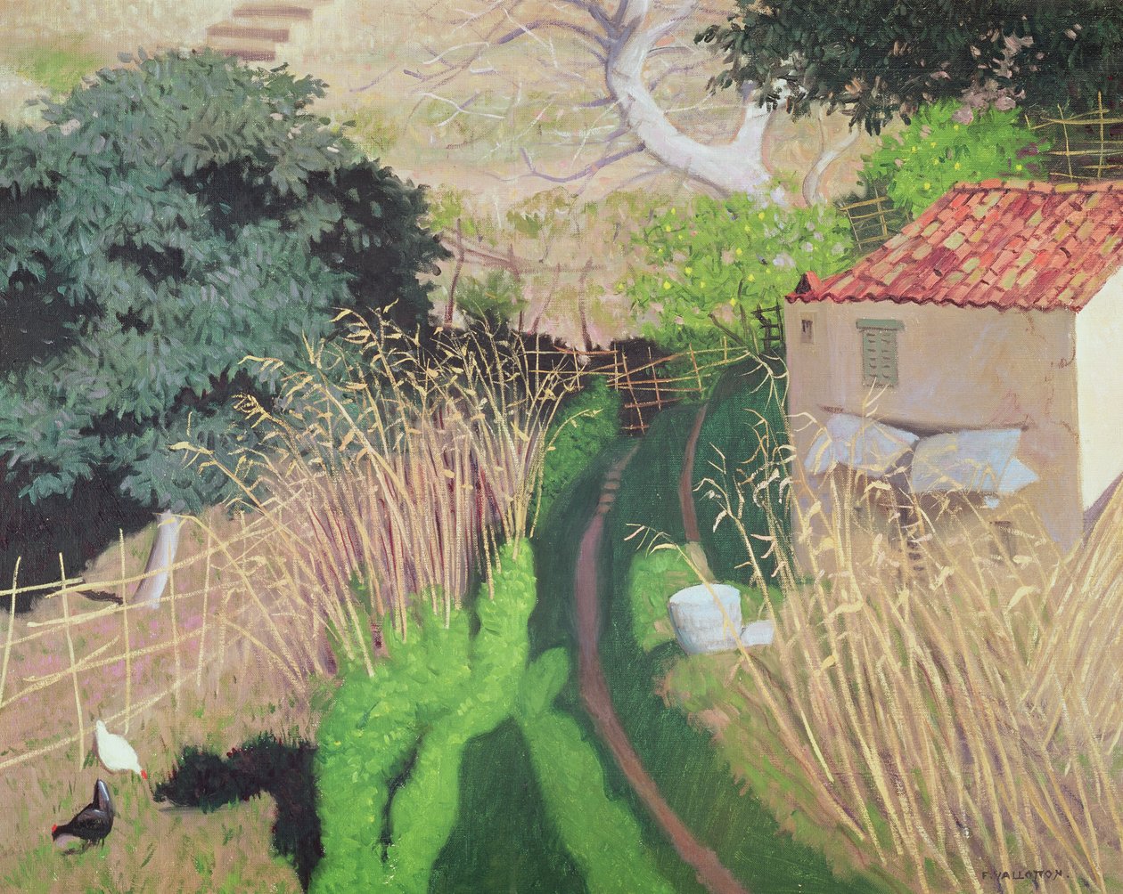 Hus og siv, ca. 1921-24 av Felix Edouard Vallotton