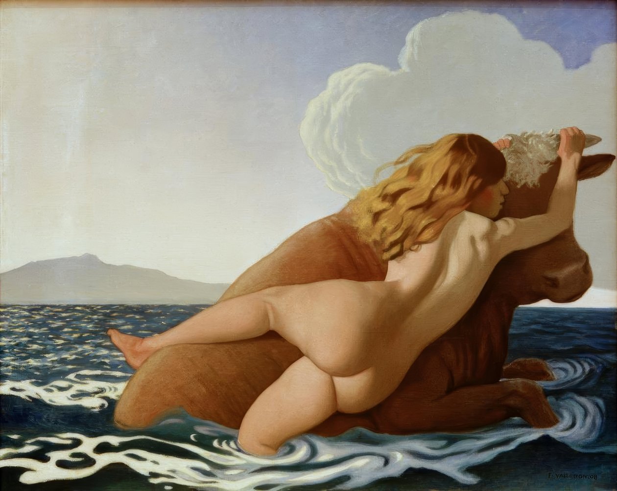 Bortføringen av Europa av Felix Edouard Vallotton