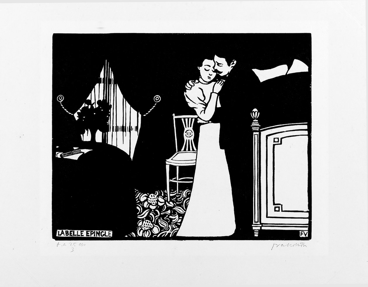 Den vakre hårnålen, 1897-98 av Felix Edouard Vallotton