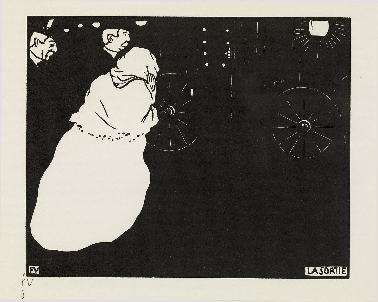 Utgangen, 1895 av Felix Edouard Vallotton