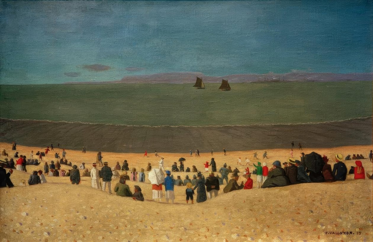 Stranden ved Honfleur av Felix Edouard Vallotton