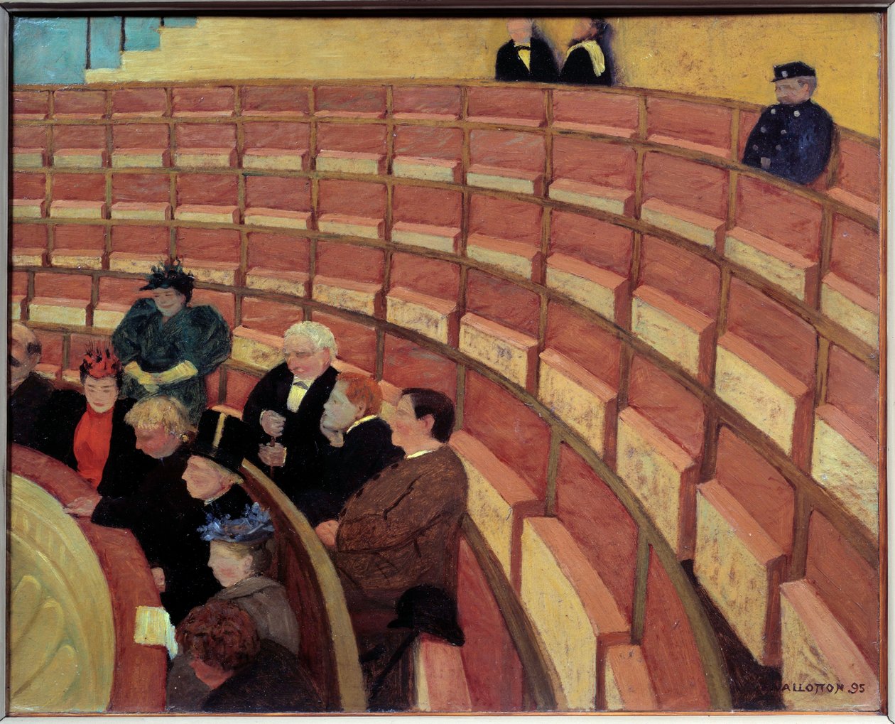 Det tredje galleriet ved Theatre du Chatelet Maleri av Felix Vallotton (1865-1925) (ec.suiss.) 1895 Søn. 0,49x0,61 m Paris, musee d