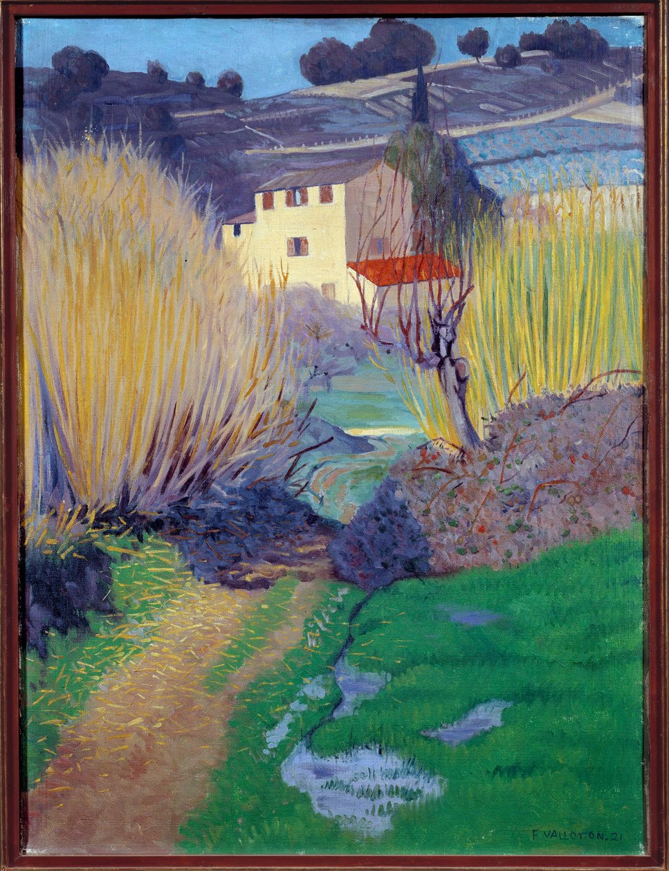 Landskap i Cagnes Maleri av Felix Vallotton (1865-1925) 1921 Søn. 0,8x0,6 m Rouen, Museum of Fine Arts av Felix Edouard Vallotton