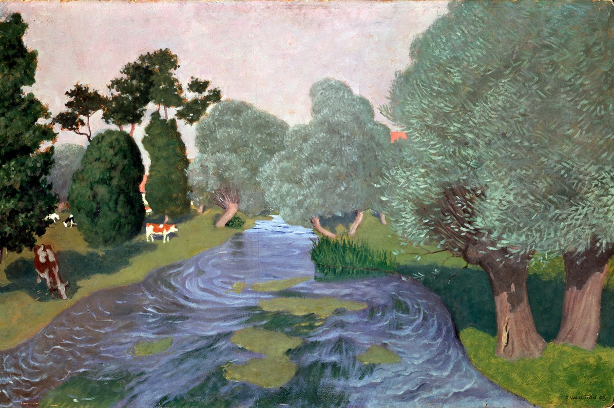Landskap i Normandie, Arques-la-Bataille, 1903. av Felix Edouard Vallotton