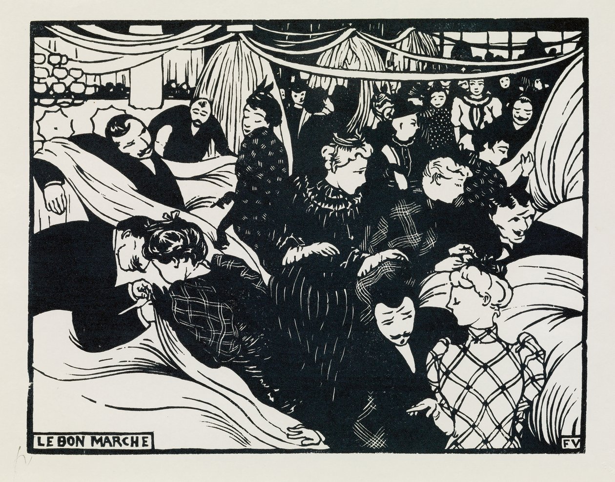 Det gode marked, 1893 av Felix Edouard Vallotton