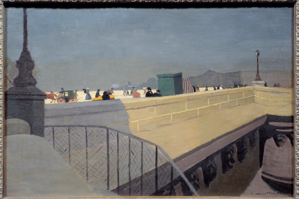 Pont Neuf i Paris Maleri av Felix Vallotton (1865-1925) 1901 Søn. 0,38x0,57 m Winterthur. Kunstmuseum av Felix Edouard Vallotton