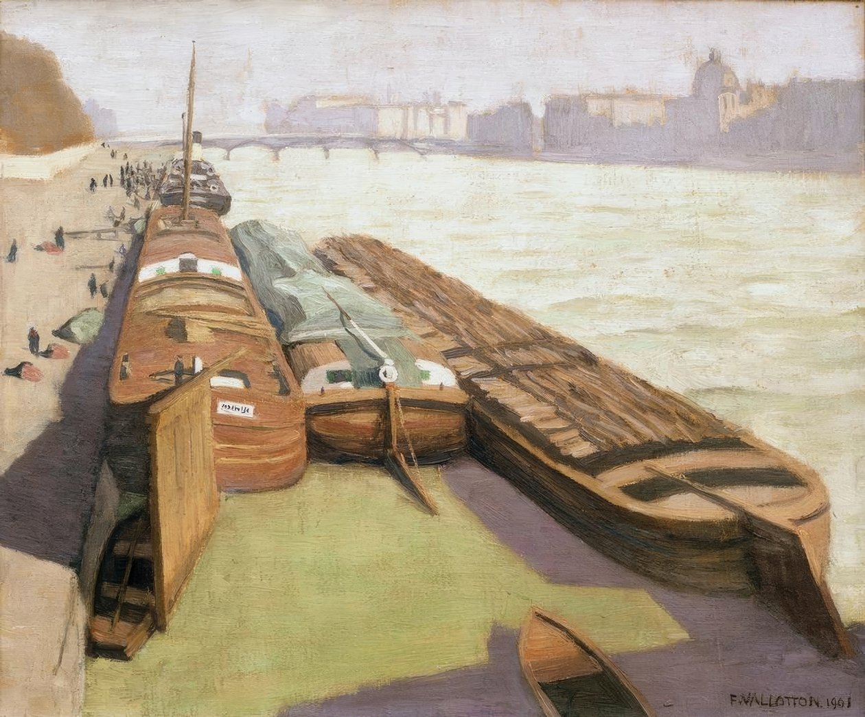 Lektere, bredden av Seinen av Felix Edouard Vallotton