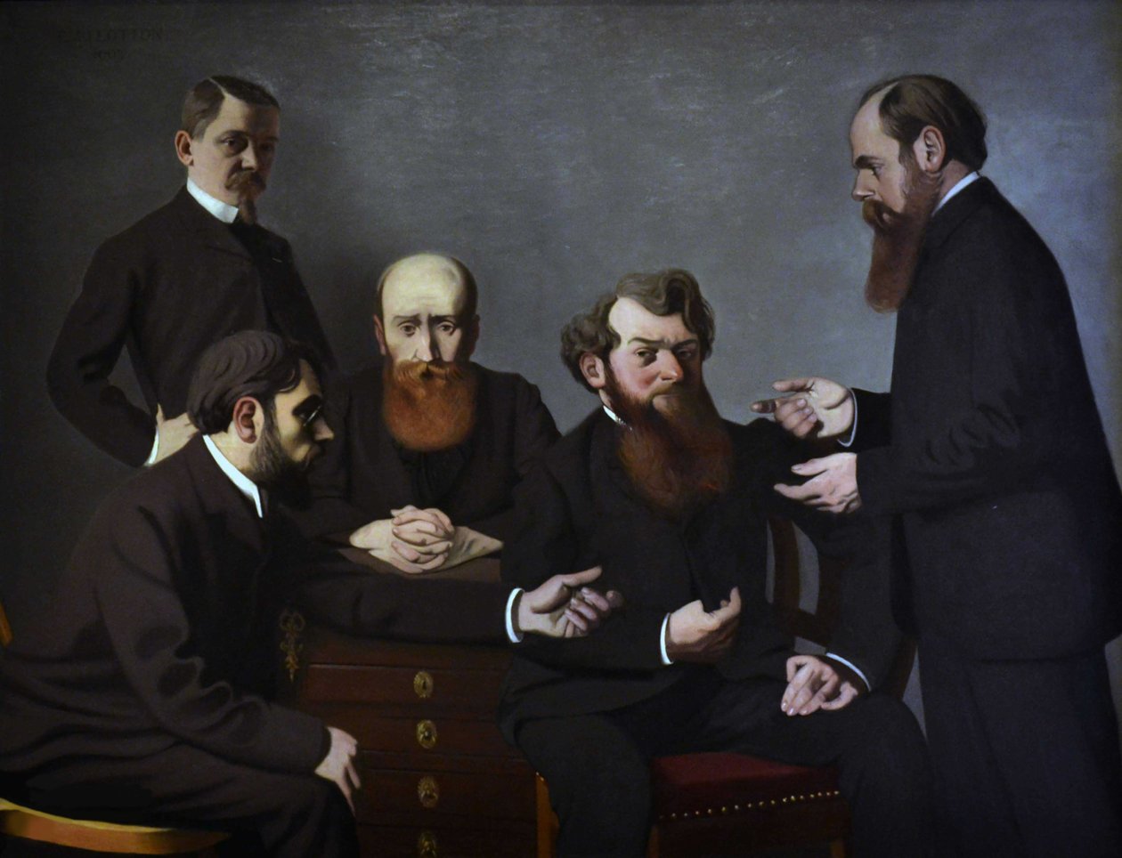 De fem malerne Fem malere: Félix Vallotton, Pierre Bonnard, Édouard Vuillard... 1902-1903. av Felix Edouard Vallotton