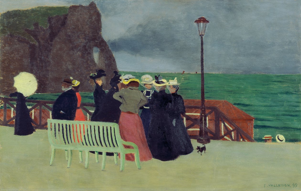 Plankene på Etretat, 1899. av Felix Edouard Vallotton