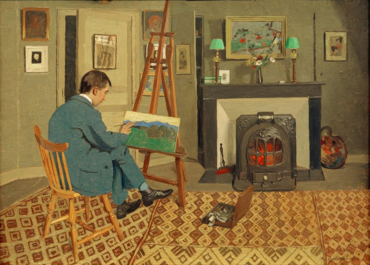 Max Rodrigues-Henriques i svigerfars studio av Felix Edouard Vallotton