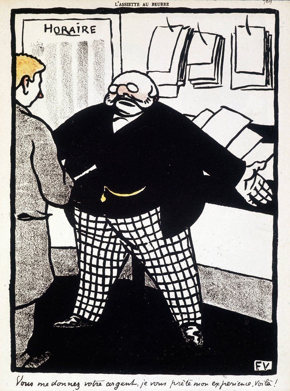 Penger og banktjenester av Félix Vallotton - i "" L
