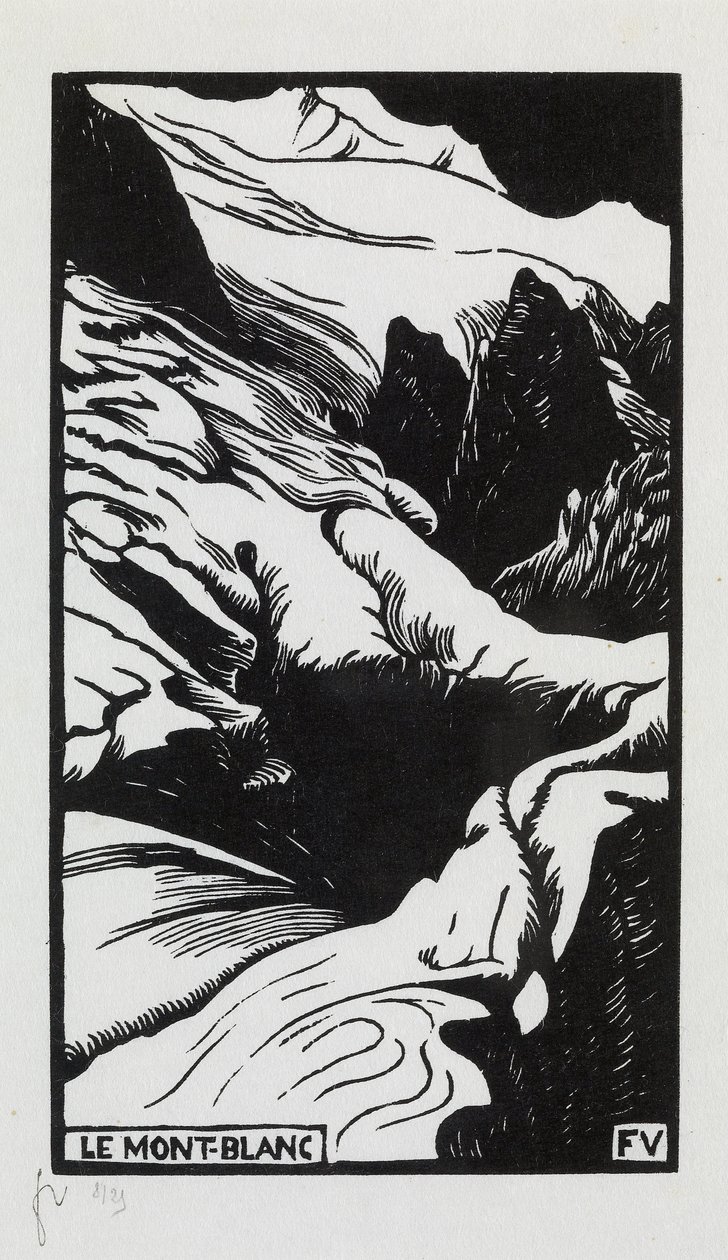 Mont Blanc, 1892 av Felix Edouard Vallotton