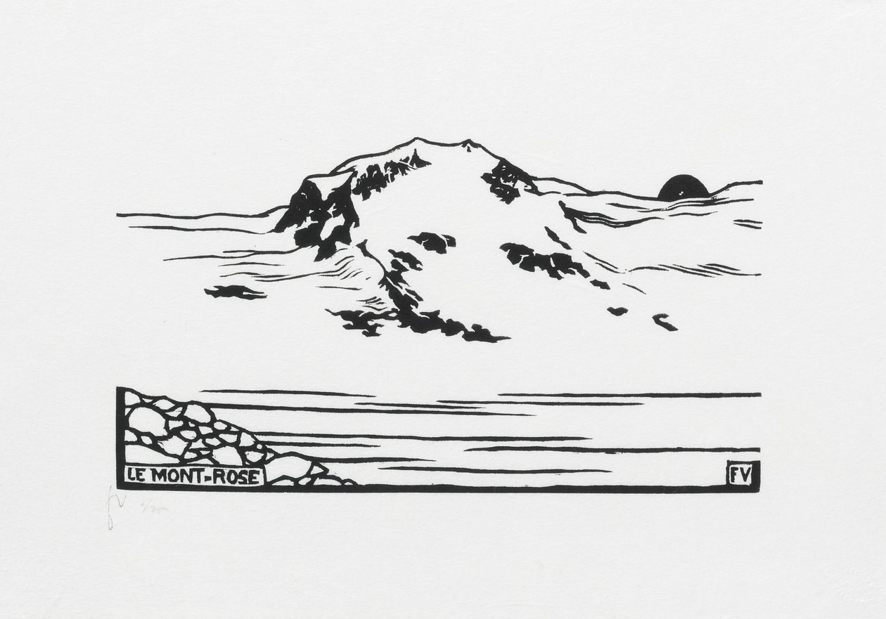 Mont-Rose, 1892 av Felix Edouard Vallotton