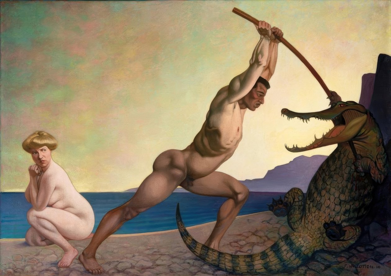Perseus dreper dragen av Felix Edouard Vallotton