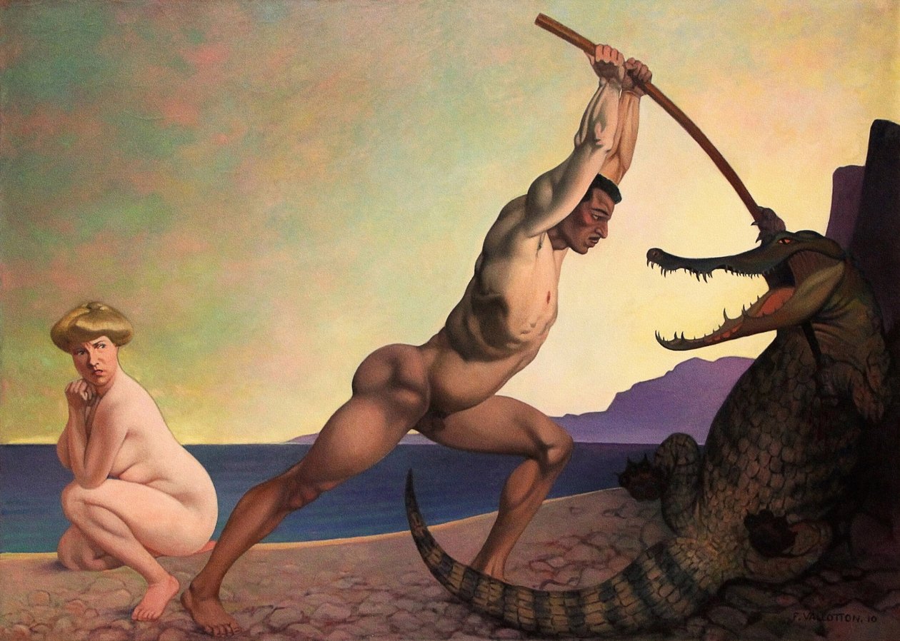 Perseus dreper dragen av Felix Edouard Vallotton