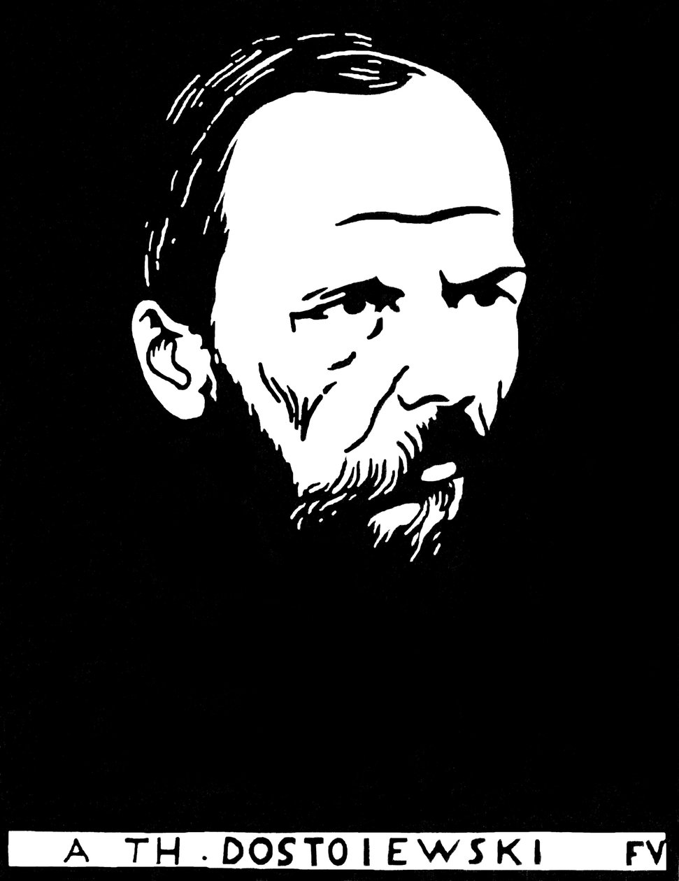 Portrett av Fedor Mikhailovitch Dostoievski (Dostojevskij, Dostojevskij, Dostojevskij, Dostojevski, Fjodor Dostojevskij av Felix Edouard Vallotton