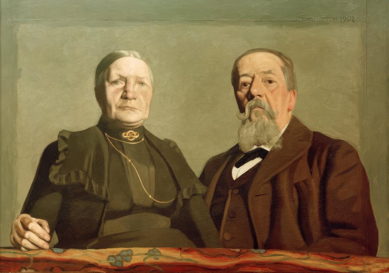 Portrett av mine foreldre gjenforent av Felix Edouard Vallotton