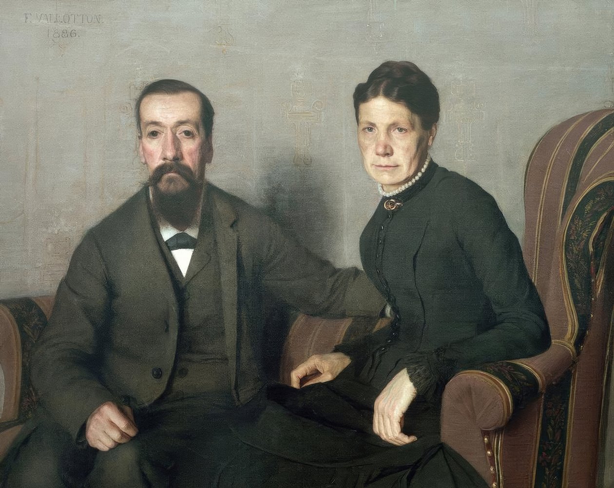 Portrett av kunstnerens foreldre av Felix Edouard Vallotton