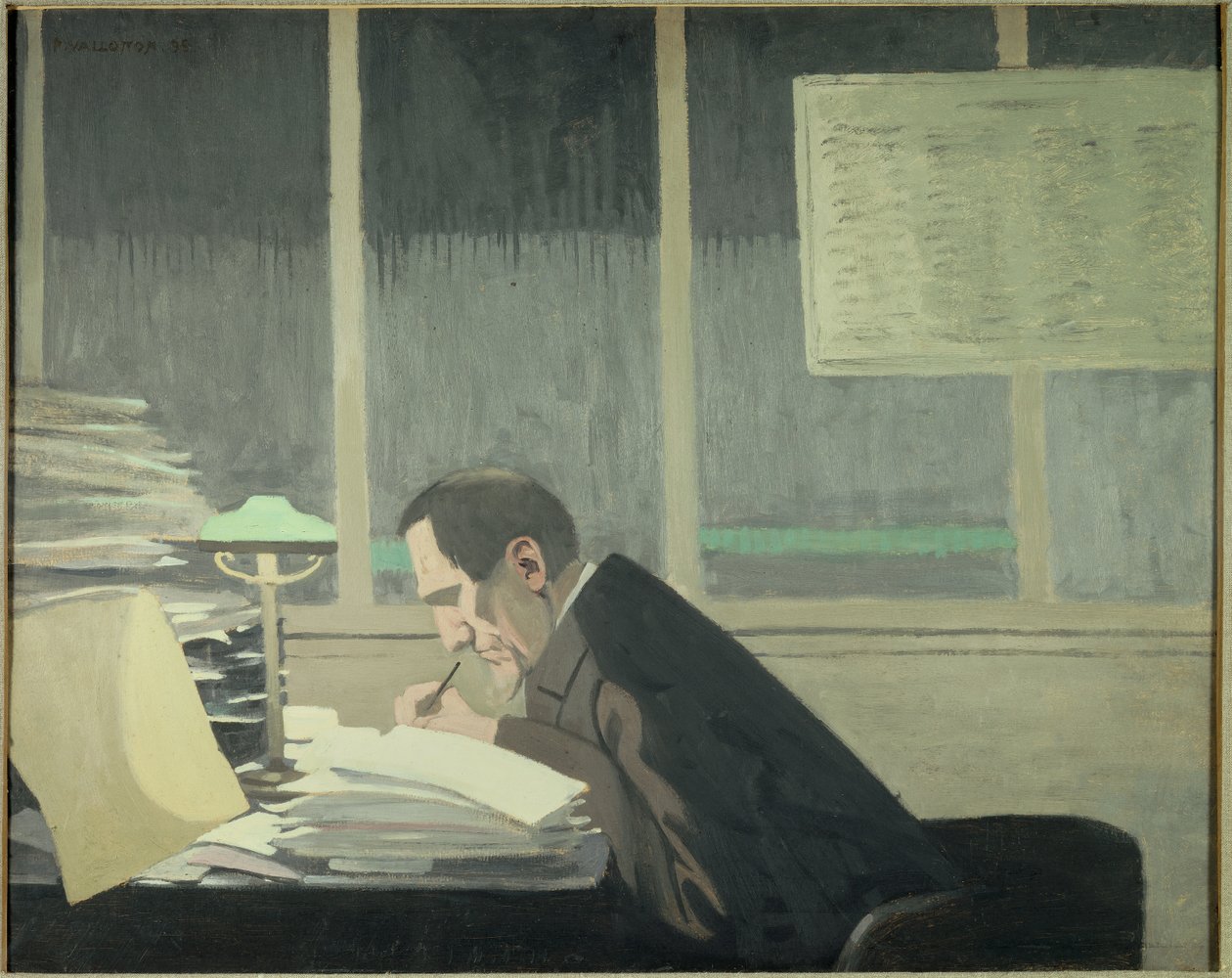 Portrett av Felix Feneon (1861-1944), kunstkritiker, journalist og magasindirektør ved La revue blanche"" Maleri av Felix Vallotton (1865-1925) (ec.suiss) av Felix Edouard Vallotton