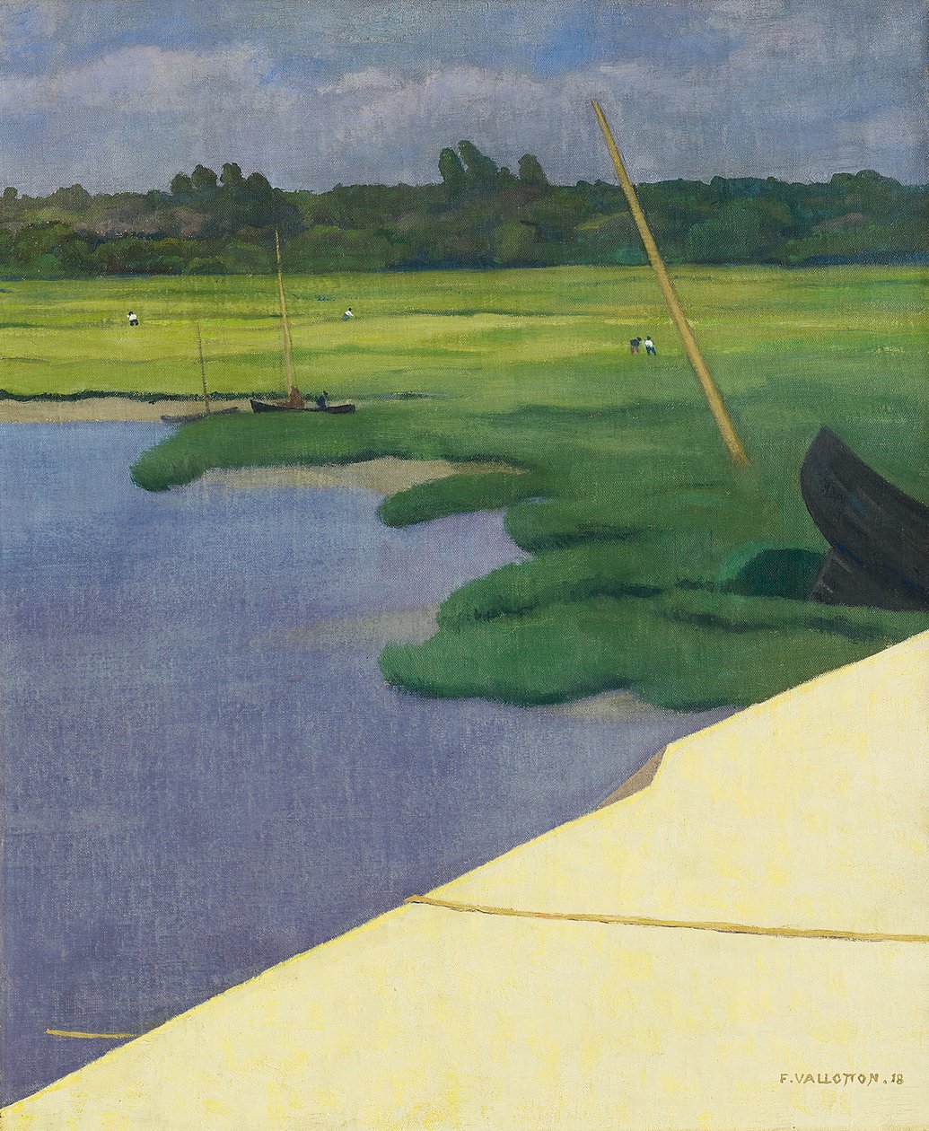Berville brygge, 1918 av Felix Edouard Vallotton