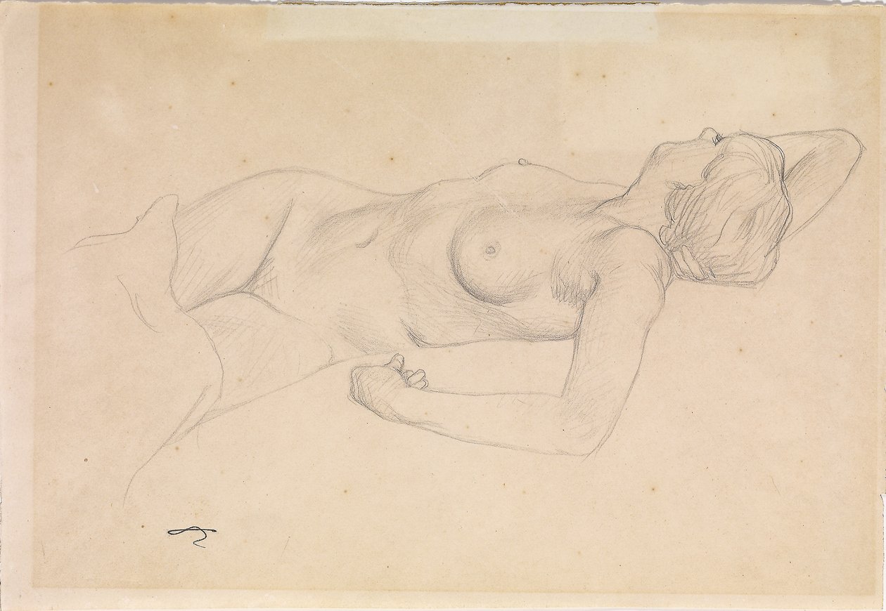Liggende naken av Felix Edouard Vallotton