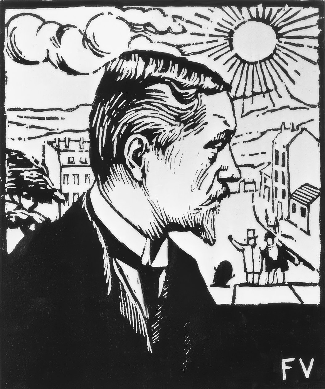 Selvportrett av Felix Edouard Vallotton