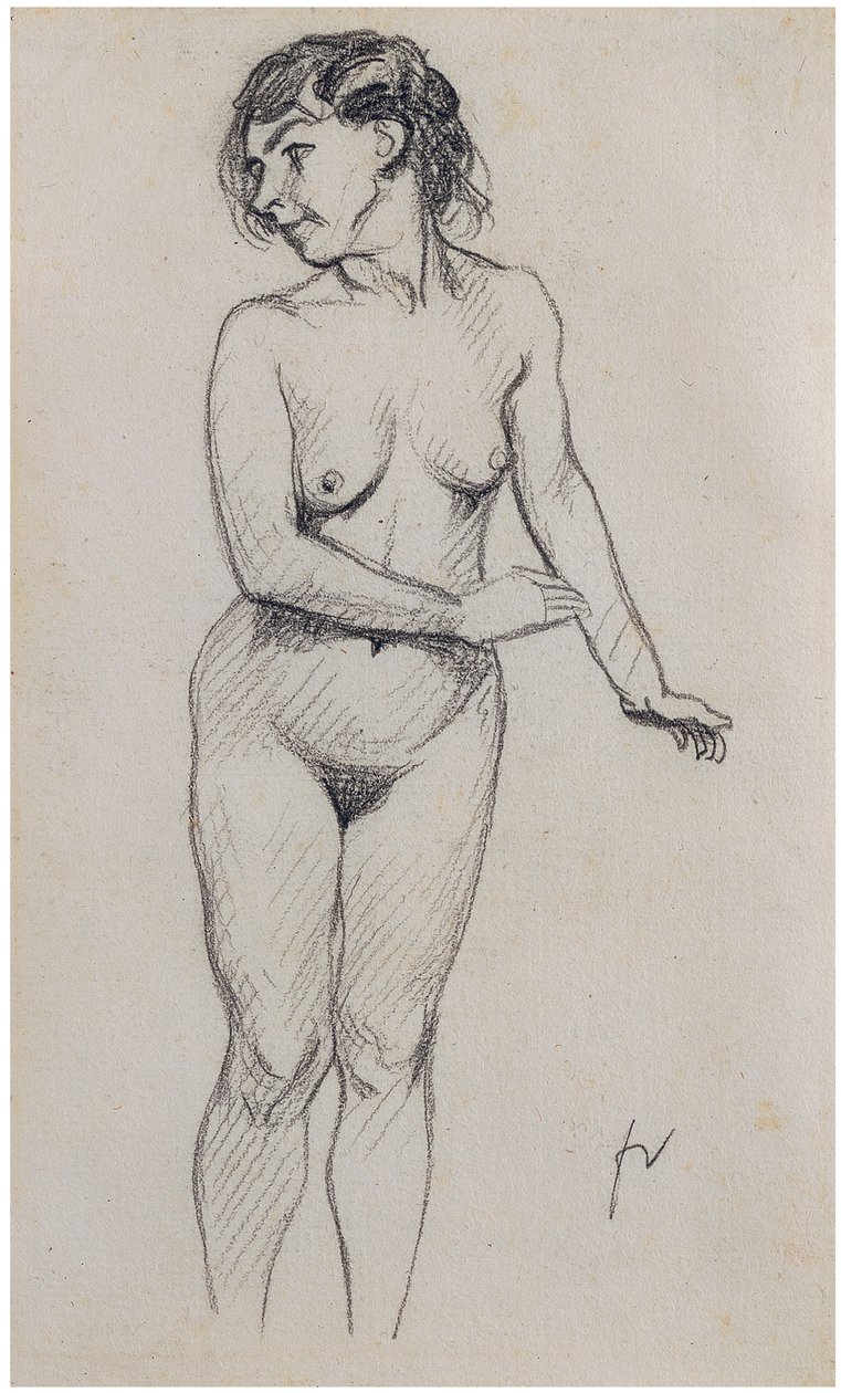 Stående naken av Felix Edouard Vallotton