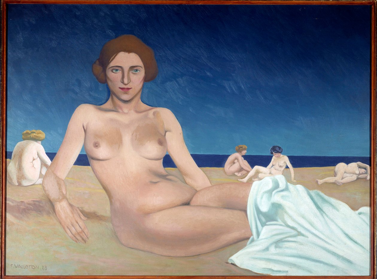 Soling på stranden Maleri av Felix Vallotton (1865-1925) 1923 Rouen, Musee des Beaux Arts av Felix Edouard Vallotton